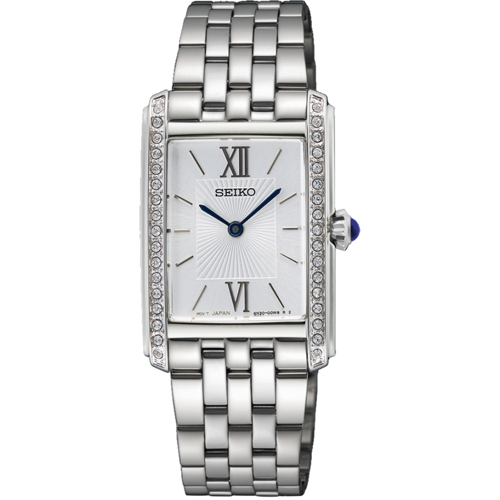 SEIKO 精工 CS 晶鑽長方形女錶 SWR091P1/4N30-00R0S, , large