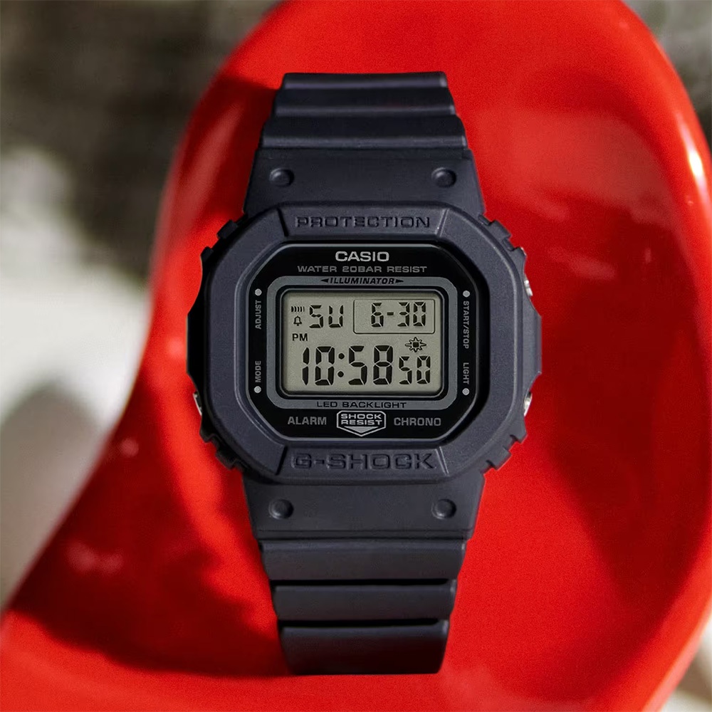 CASIO 卡西歐 G-SHOCK 輕巧單色手錶 GMD-S5600BA-1, , large