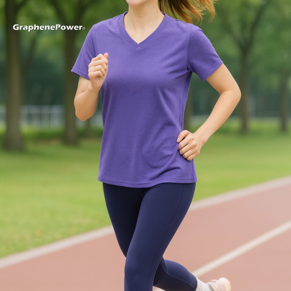 [GraphenePower] 石墨烯溫控循環短袖-女款/薰衣紫L, , large