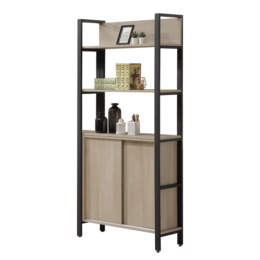 【唯熙傢俱】曼蒂橡木色2.7尺書櫃, , large