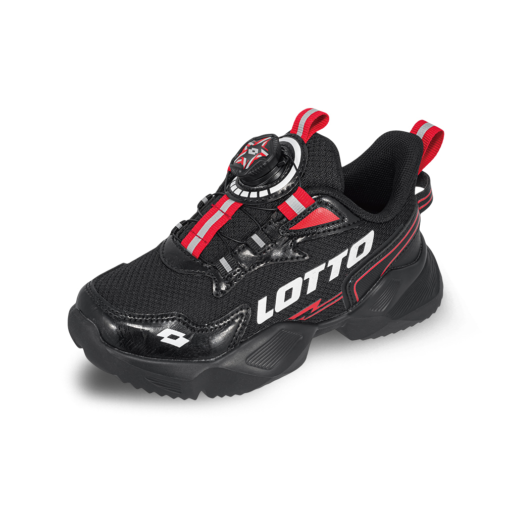 LOTTO童輕量跑鞋-黑22.5