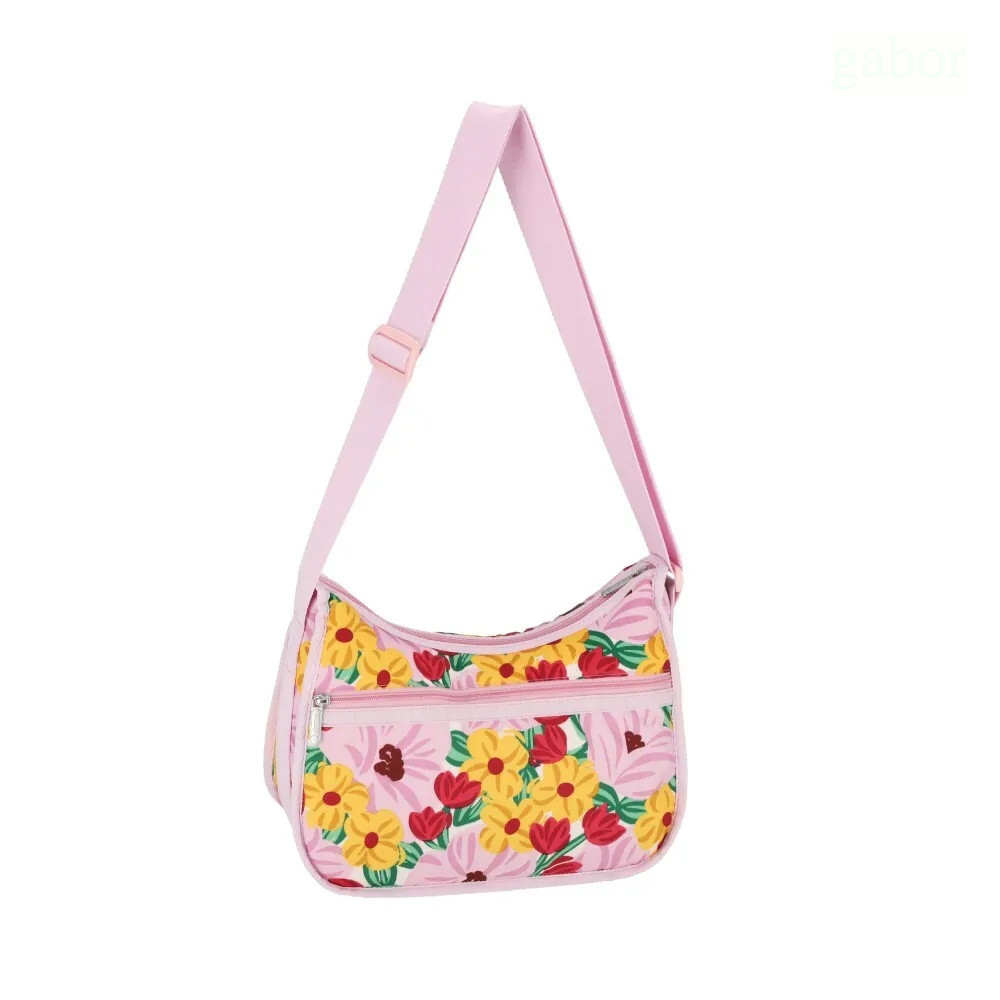 LeSportsac Classic Hobo 經典斜背包 -粉紅花漾, , large