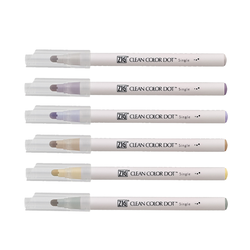 【Kuretake 吳竹】ZIG Clean Color Dot 單頭點點筆 單色 /支 TCSD-6100-6VC(日本品牌)  -  嬰兒粉, , large