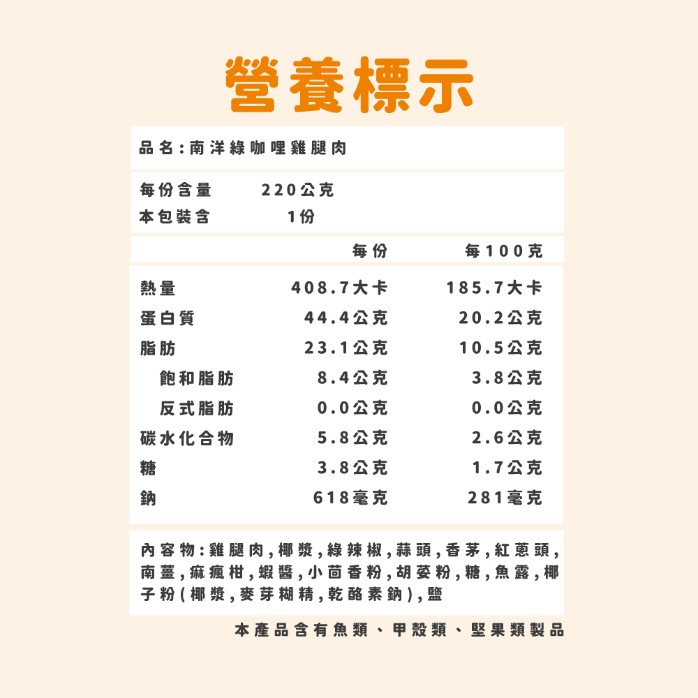 南洋綠咖哩 大雞腿, , large