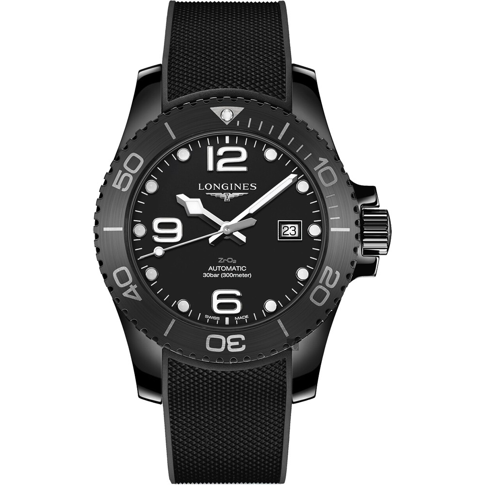 LONGINES 浪琴 深海征服者浪鬼陶瓷潛水機械錶-陶瓷黑/43mm L37844569, , large