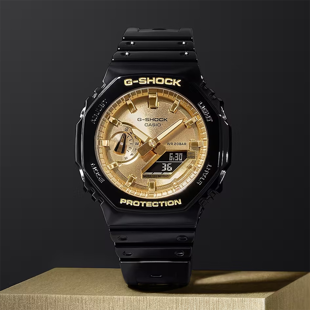 CASIO 卡西歐 G-SHOCK 2100八角金屬光手錶 GA-2100GB-1A, , large
