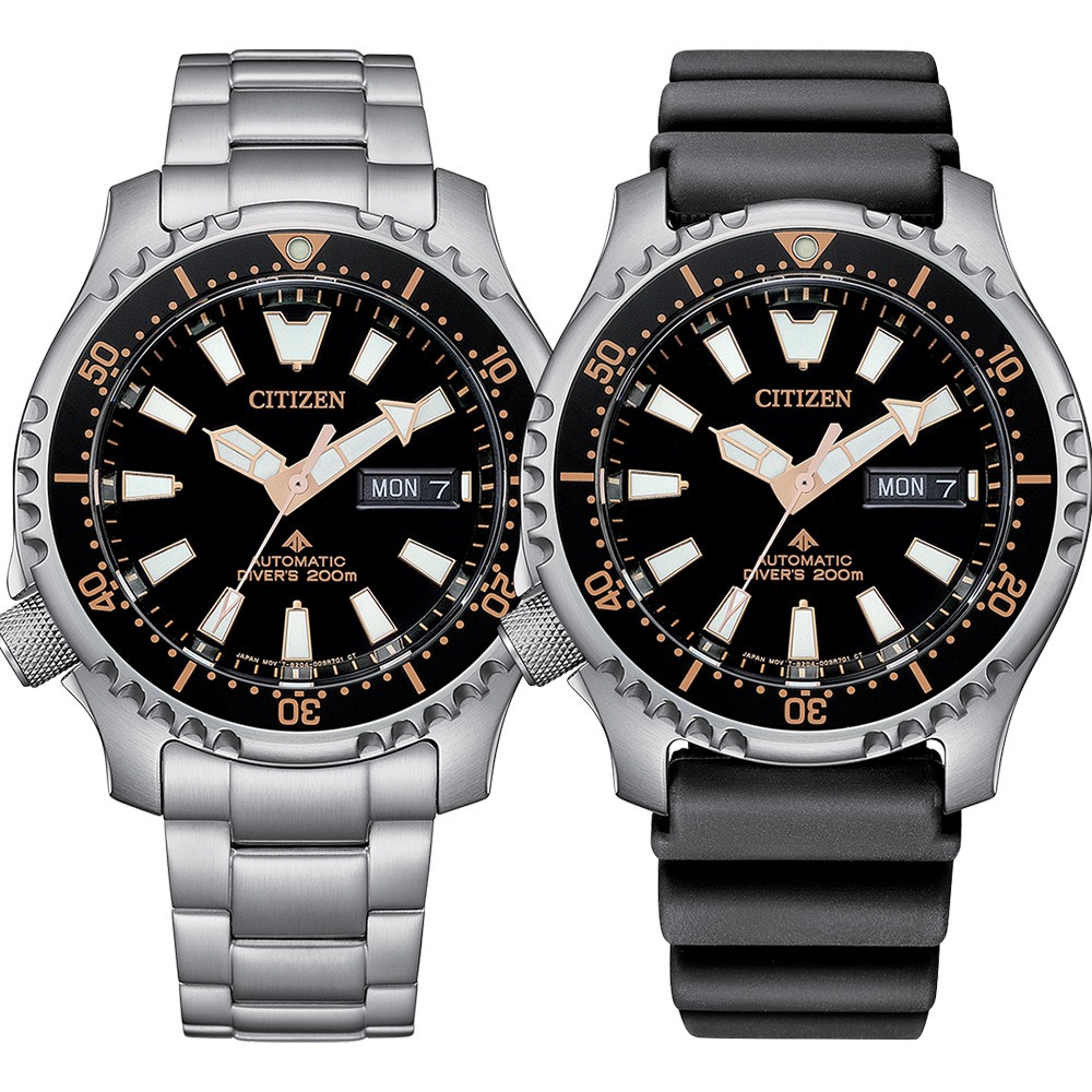CITIZEN 星辰 PROMASTER 鋼鐵河豚復刻機械錶 附贈橡膠錶帶 NY0160-66E, , large