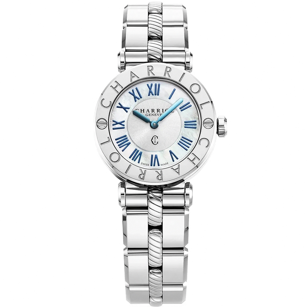 CHARRIOL 夏利豪 Navigator Cruise 經典羅馬珍珠貝手錶-28mm CR28S.910.007, , large