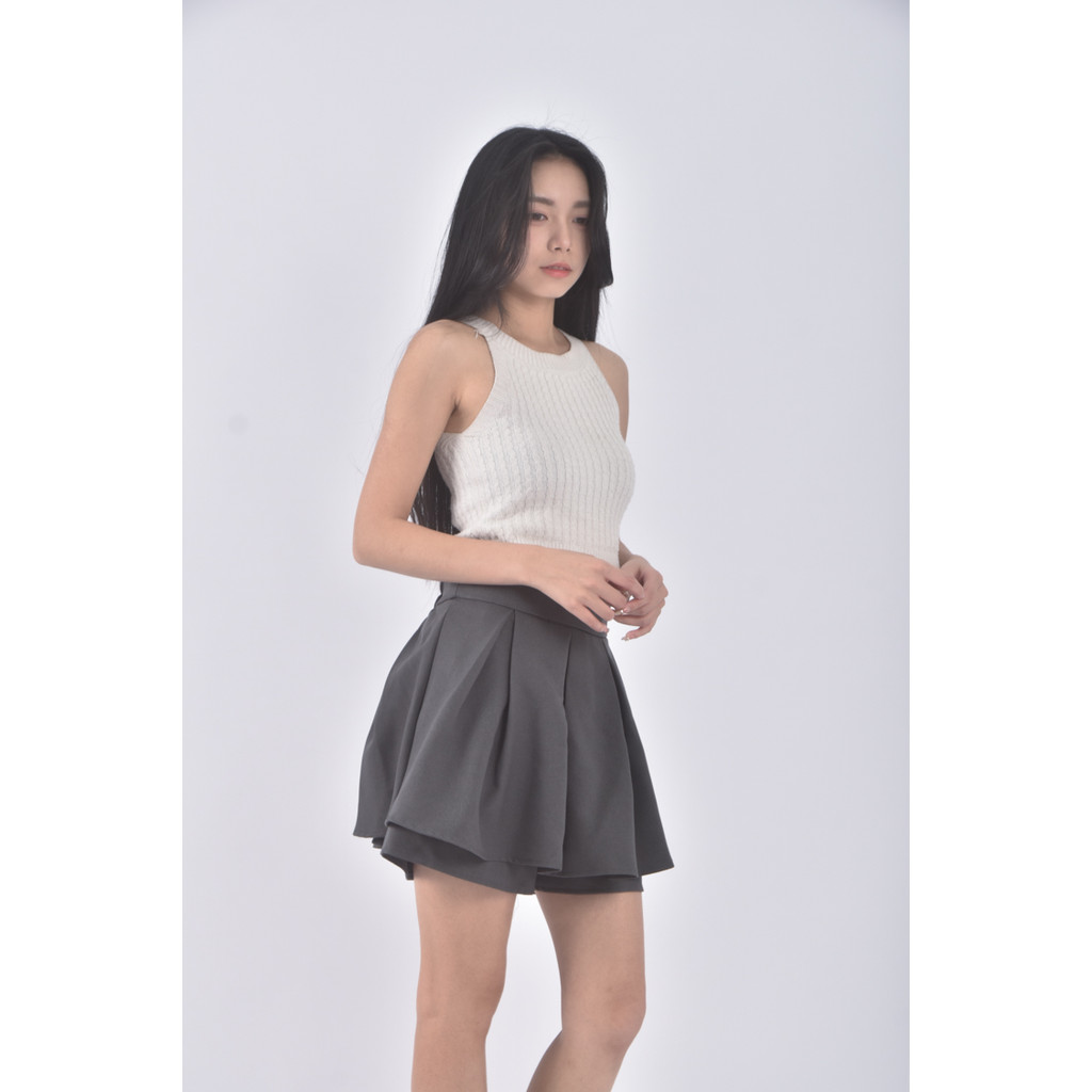 (M) ingni質感百褶灰色短裙二手衣, , large