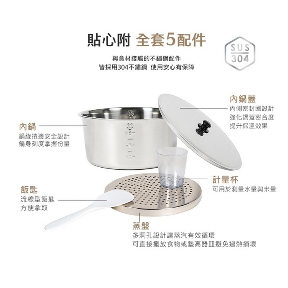 TATUNG 大同 6人份 奶油粉 不鏽鋼電鍋 TAC-06R-NBI, , large