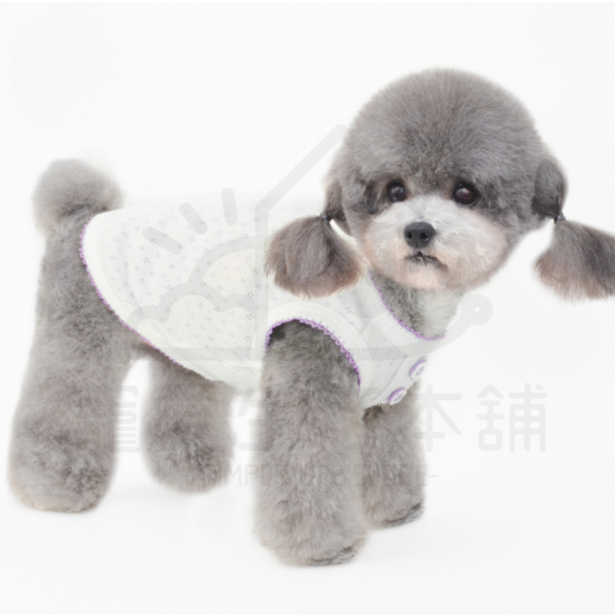 【寵愛生活本舖】寵物夏季薄款打底白色背心 寵物衣服 棉背心 寵物防曬, , large