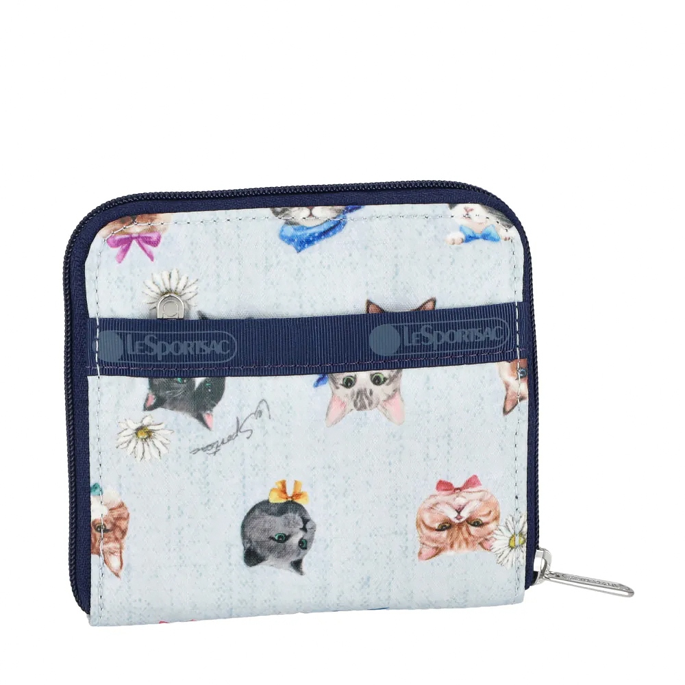 Lesportsac Compact Zip Wallet 極簡輕薄錢包 送禮-晴空貓語, , large