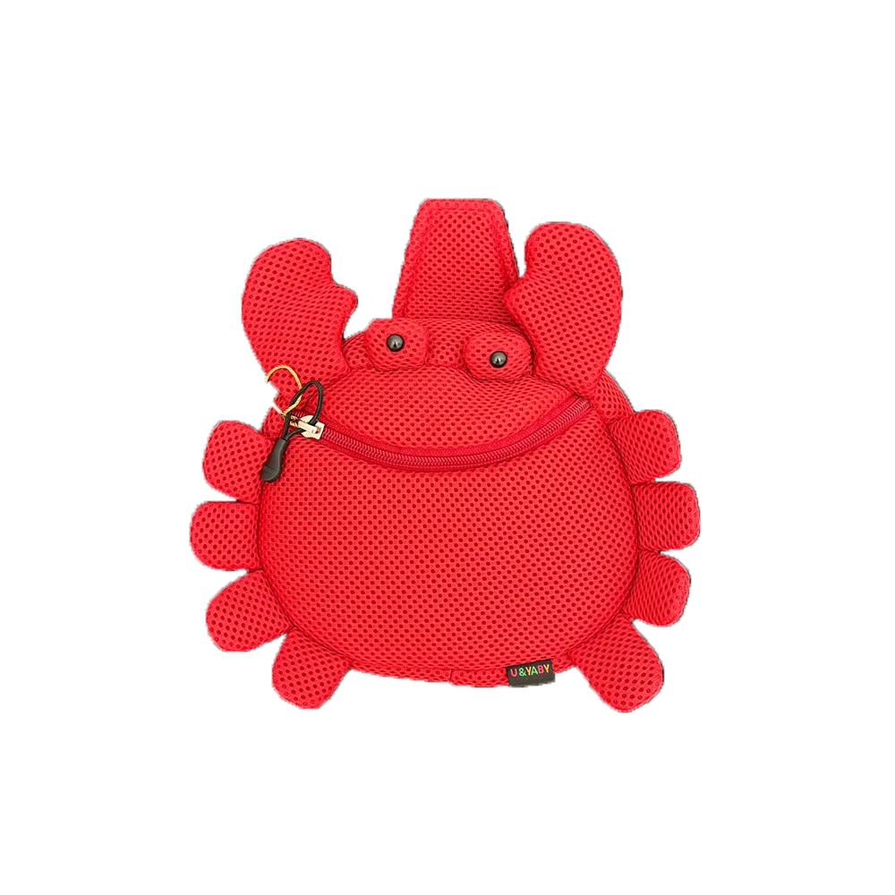 【生活好室】斜背包 手機包 側背包 小螃蟹 螃蟹斜背包 後背包 造型背包 女生背包 肩背包 交換禮物 生日禮物 禮物, , large