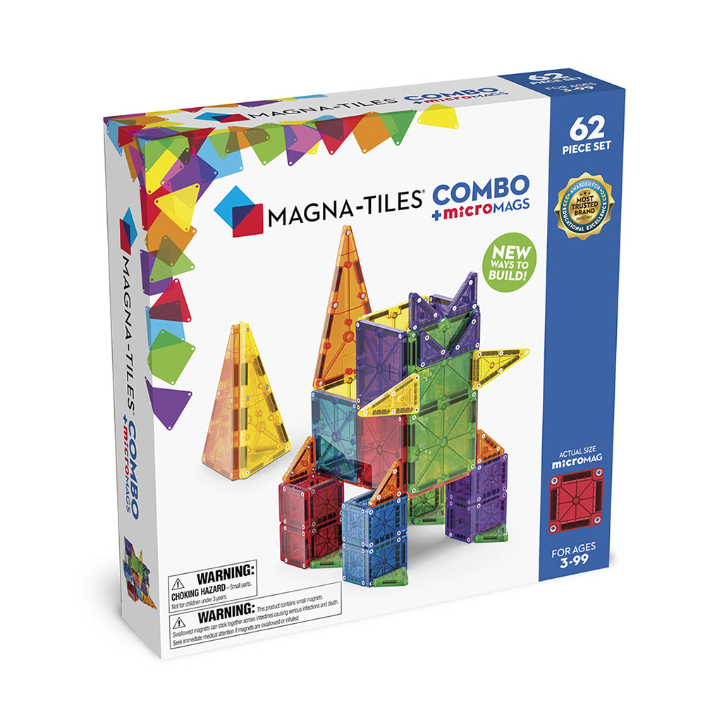 Magna-Tiles microMAGS磁力片-62片套組, , large