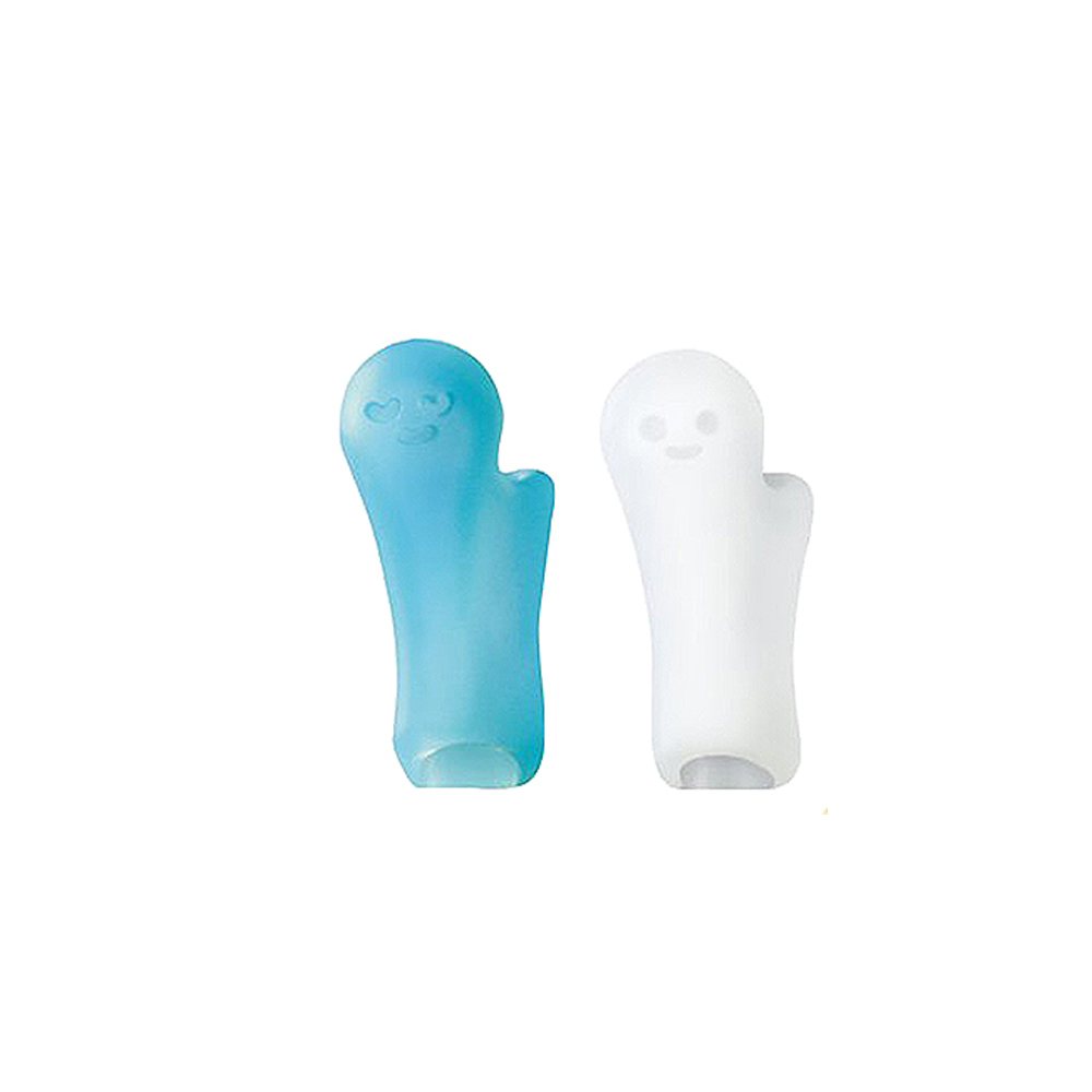 【龍品文創】SONIC SK-6417 麻糬握筆器2入-右手 藍+白