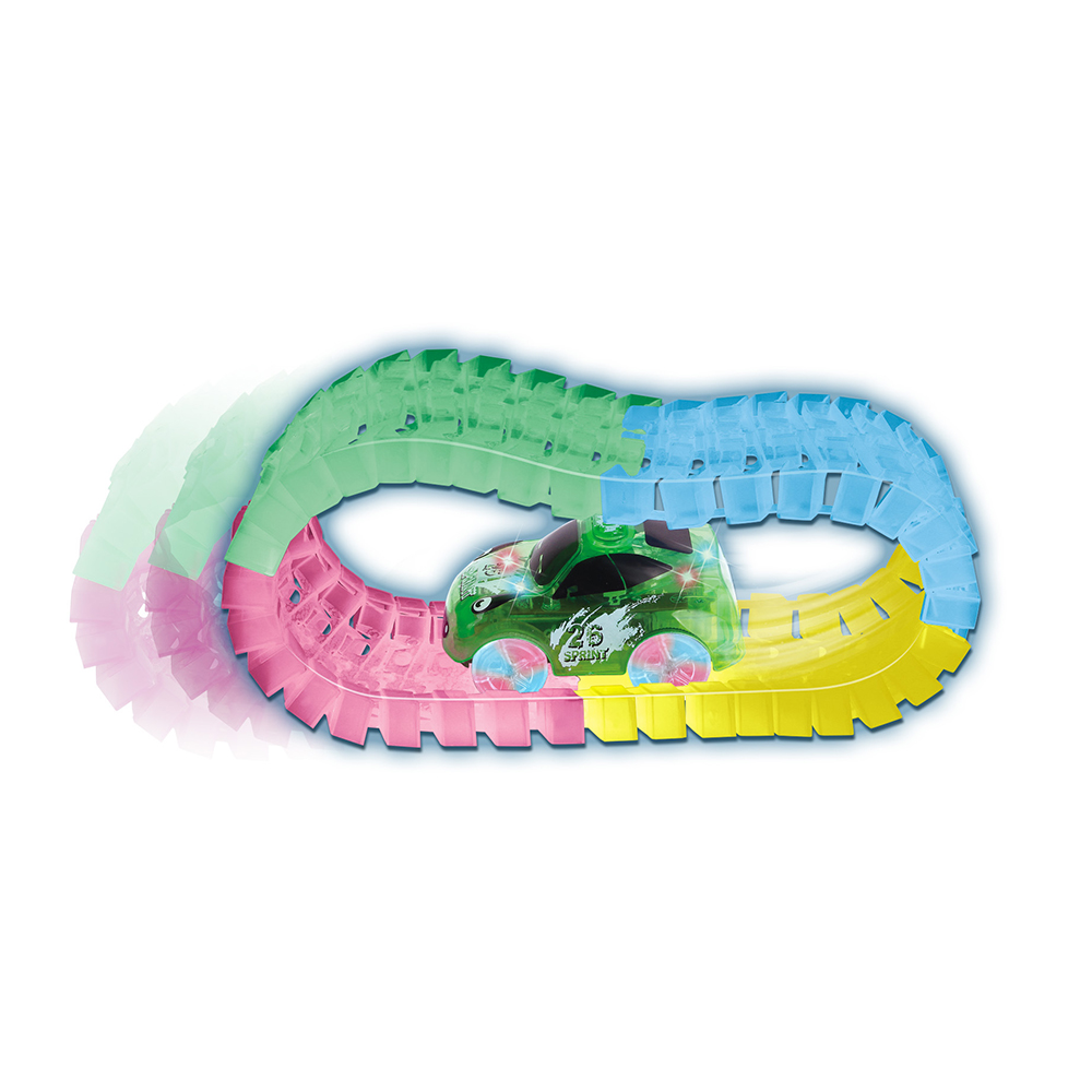 7cm軌道LED夜光軌道車補充包 (車子1台 100pcs) 顏色隨機, , large