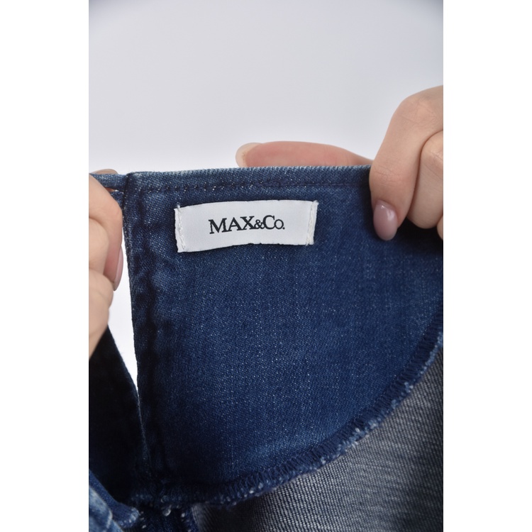(S) max co丹寧牛仔棉質圓領藍色長袖上衣二手衣, , large