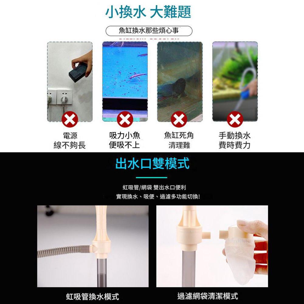 魚缸虹吸管換水器-(2號電池)電池版洗砂器(無附電池), , large