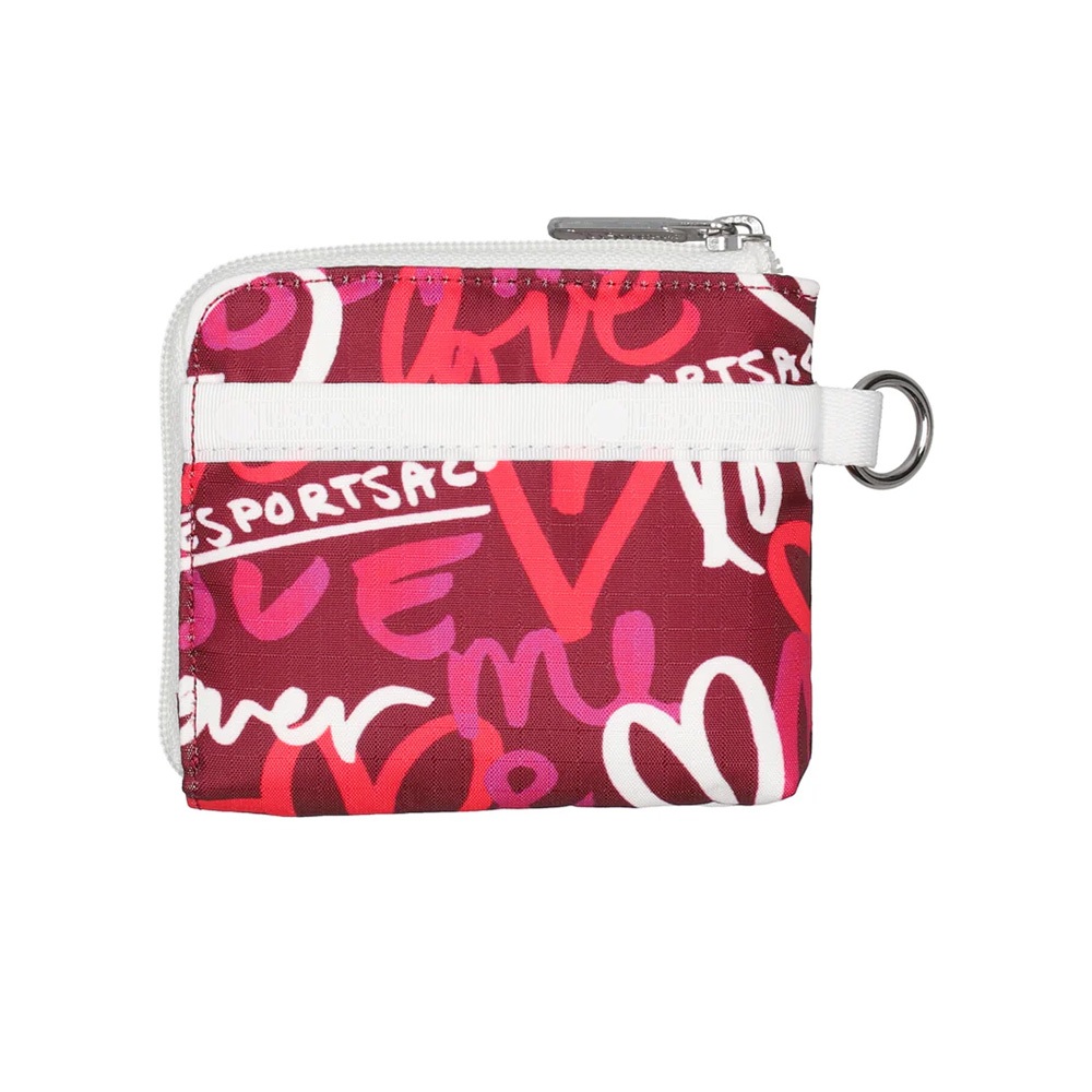 |快速出貨|Lesportsac Slim Wallet 極簡輕薄錢包/ 愛心手繪莓果色, , large