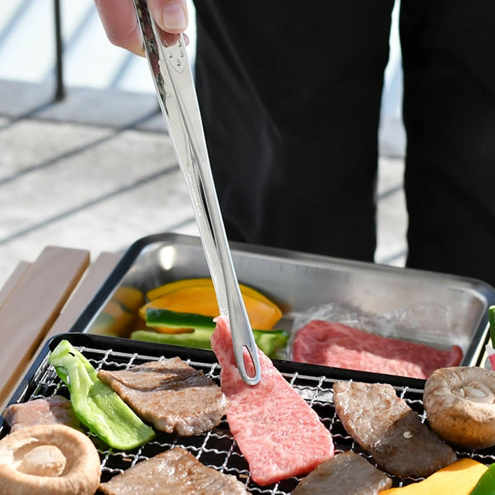 【Senbudō】Japan-Made Slim Multi-Purpose BBQ & Cooking Tongs 30.5cm &ndash; Large (304 Stainless Steel / Dishwasher-Safe), , large