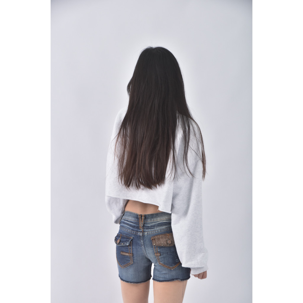 (S) 10323丹寧牛仔水鑽刷毛y2k藍色短褲二手衣, , large