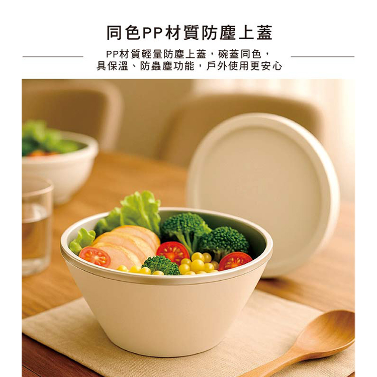 仙德曼雙層304不鏽鋼笠形湯碗-白色-附蓋-20cm-2入x1組, , large