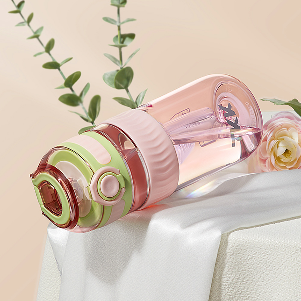 【TKK】美國進口Tritan克洛伊系列隨手杯 手提式 運動水壺550ML(直飲口設計)-青海藍, , large