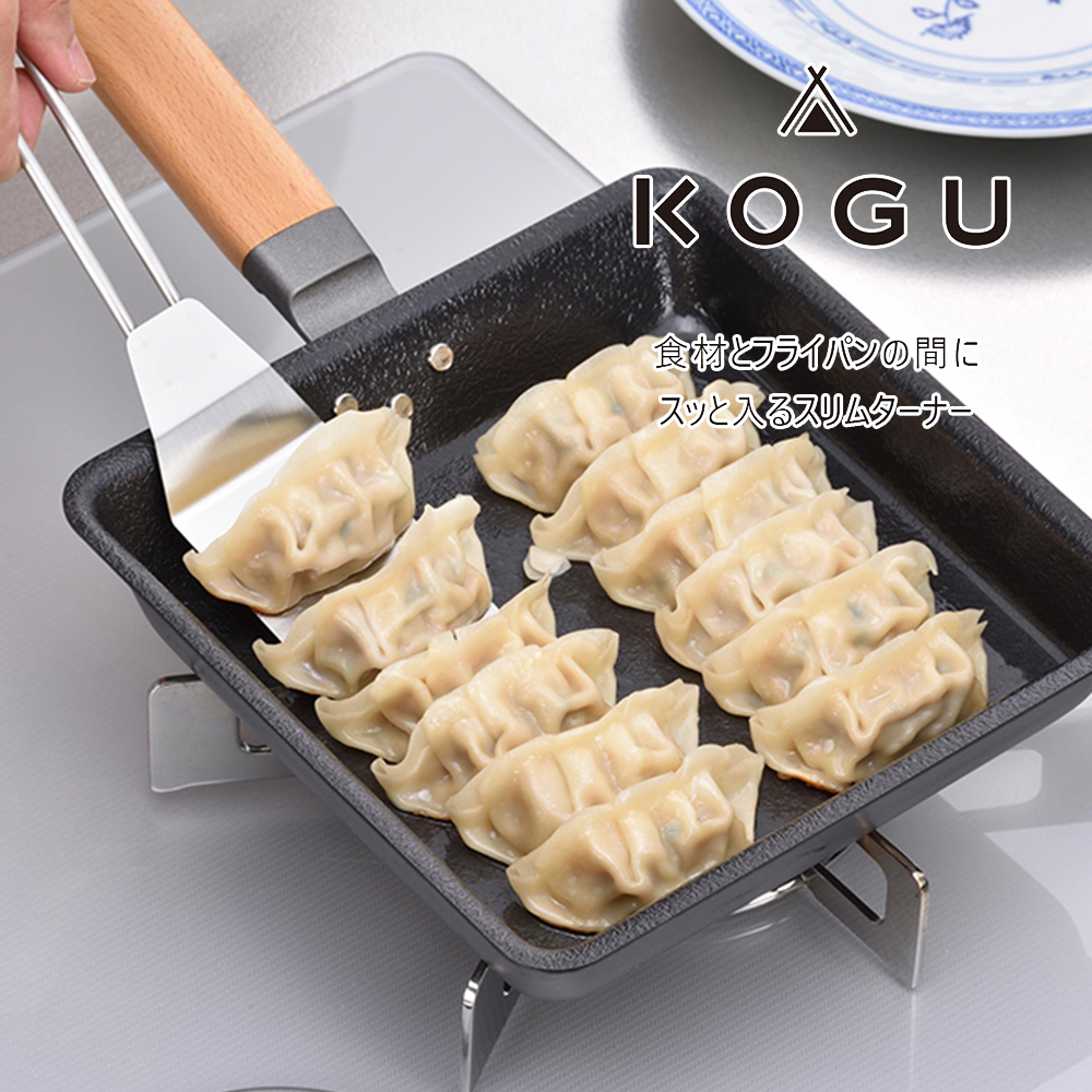 【下村企販】日本製304不鏽鋼細長型平煎鏟(KOGU系列), , large