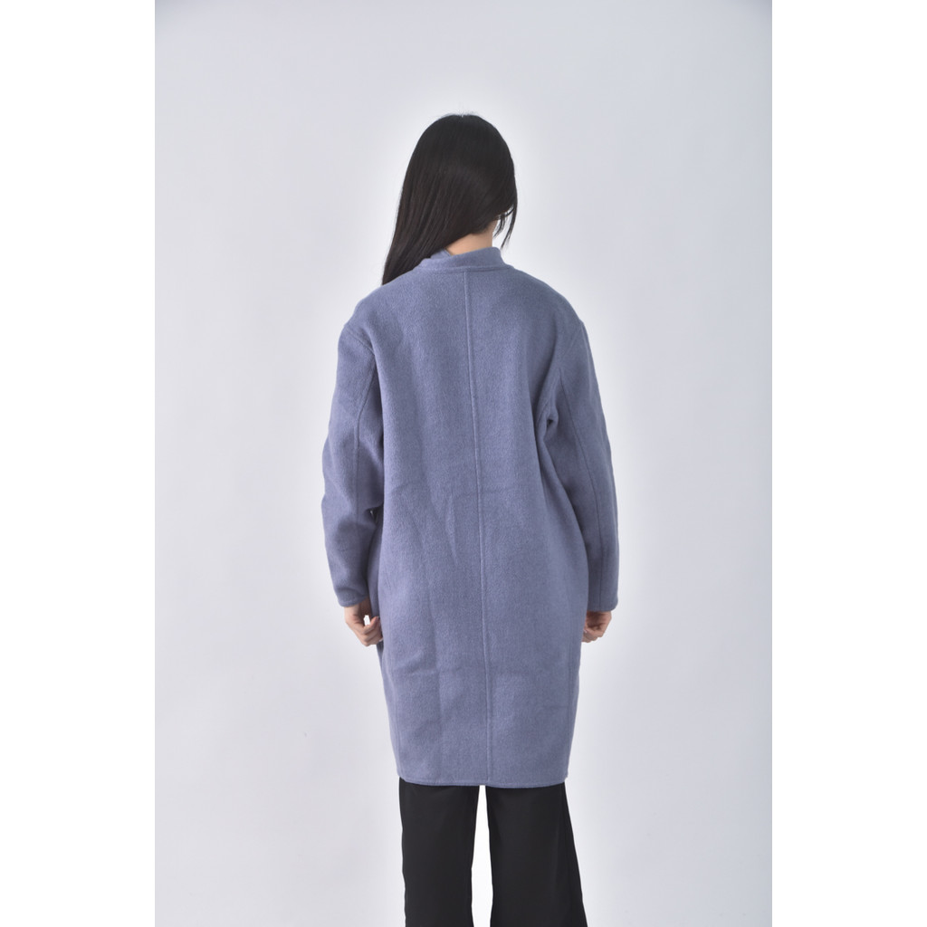 (L) uniqlo長版藍色外套二手衣, , large