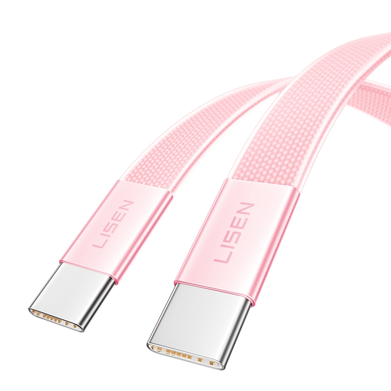【LISEN】L601 AIR CABLE SERIES C TO C 60W 100cm PINK, , large