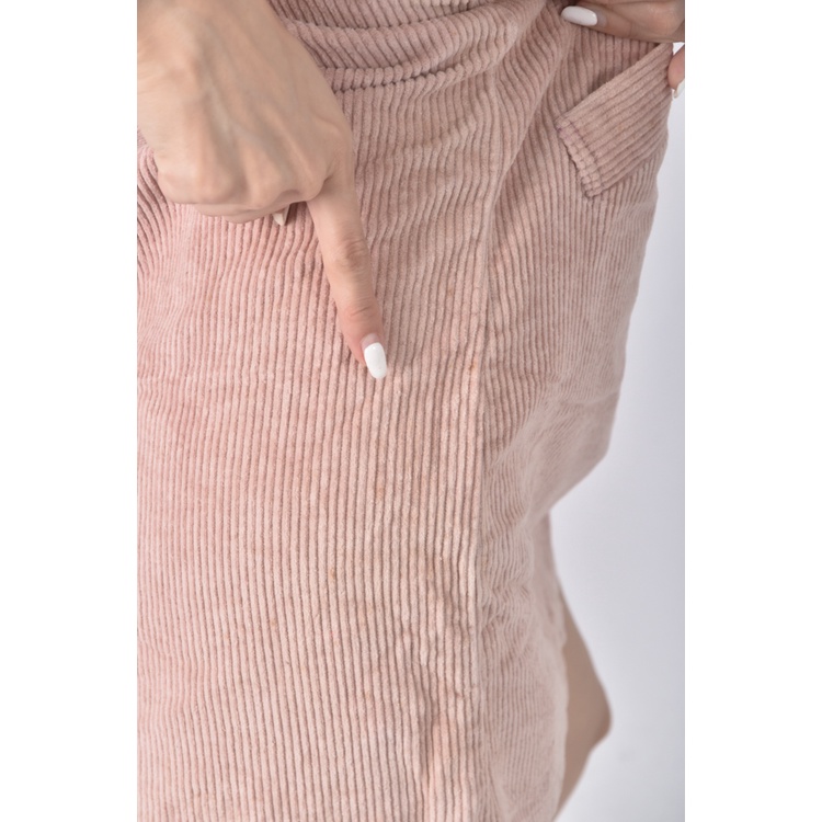 (S) yayige質感吊帶燈心絨粉色洋裝二手衣, , large