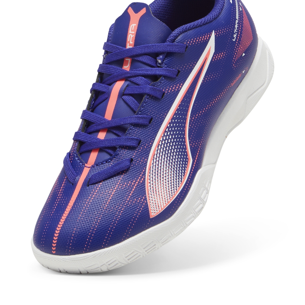 PUMA ULTRA 5 PLAY IT Jr 兒童平底足球鞋 藍粉 室內足球 10791301【樂買網】, , large