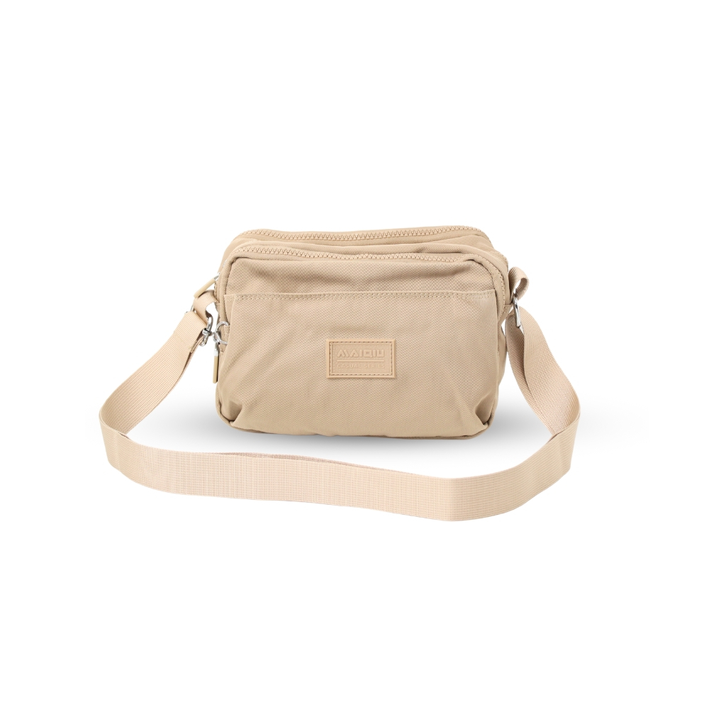 【MQ】FRIEDA Multi-layer zipper crossbody bag, , large