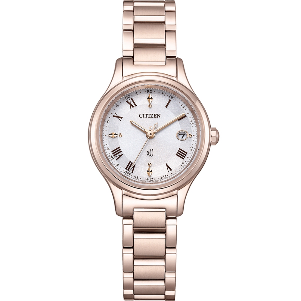 CITIZEN 星辰 XC 輕奢光 光動能鈦金屬電波女錶 送禮推薦-27mm ES9497-96A, , large