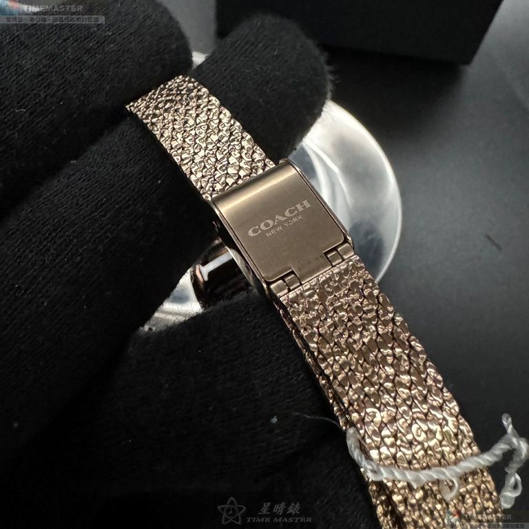 [星晴錶業]COACH手錶,18mm, 28mm,CH00208銀白錶面玫瑰金錶殼玫瑰金色精鋼錶帶款, , large