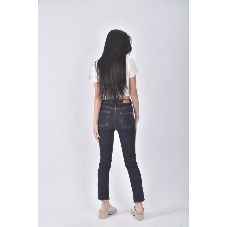 (S) vanilla j韓牌丹寧牛仔質感棉質藍色長褲二手衣, , large