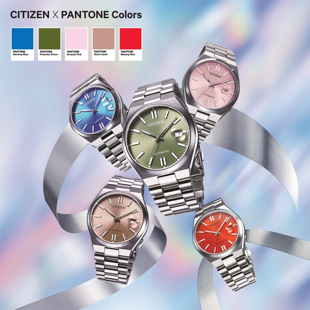 CITIZEN 星辰 X PANTONE Nowstalgia 限定夢幻粉 經典機械錶 NJ0158-89X, , large
