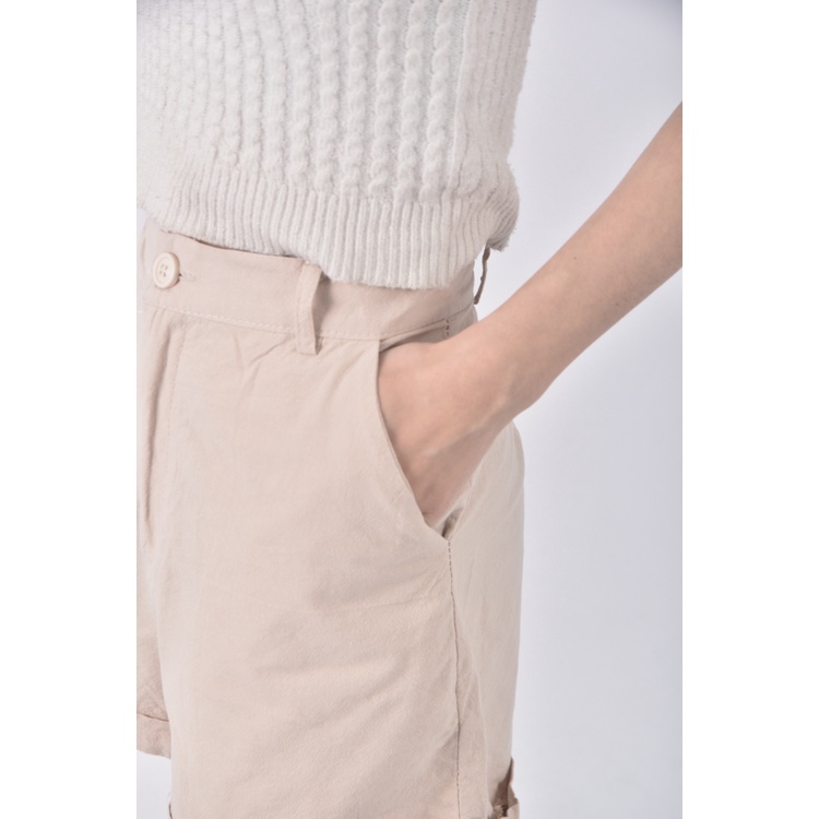 (M) i miss高腰寬鬆杏色短褲二手衣, , large