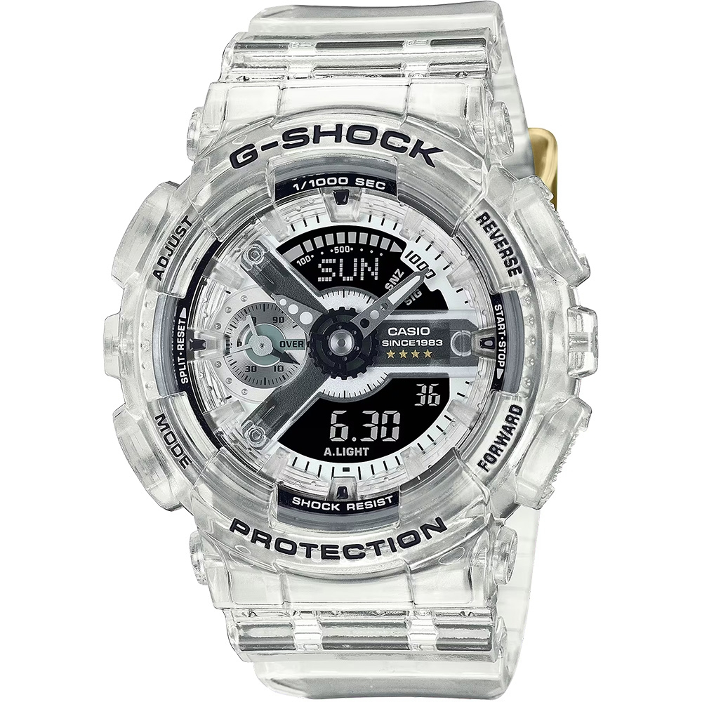 CASIO 卡西歐 G-SHOCK 40周年透明限量版透視機芯手錶 GMA-S114RX-7A
