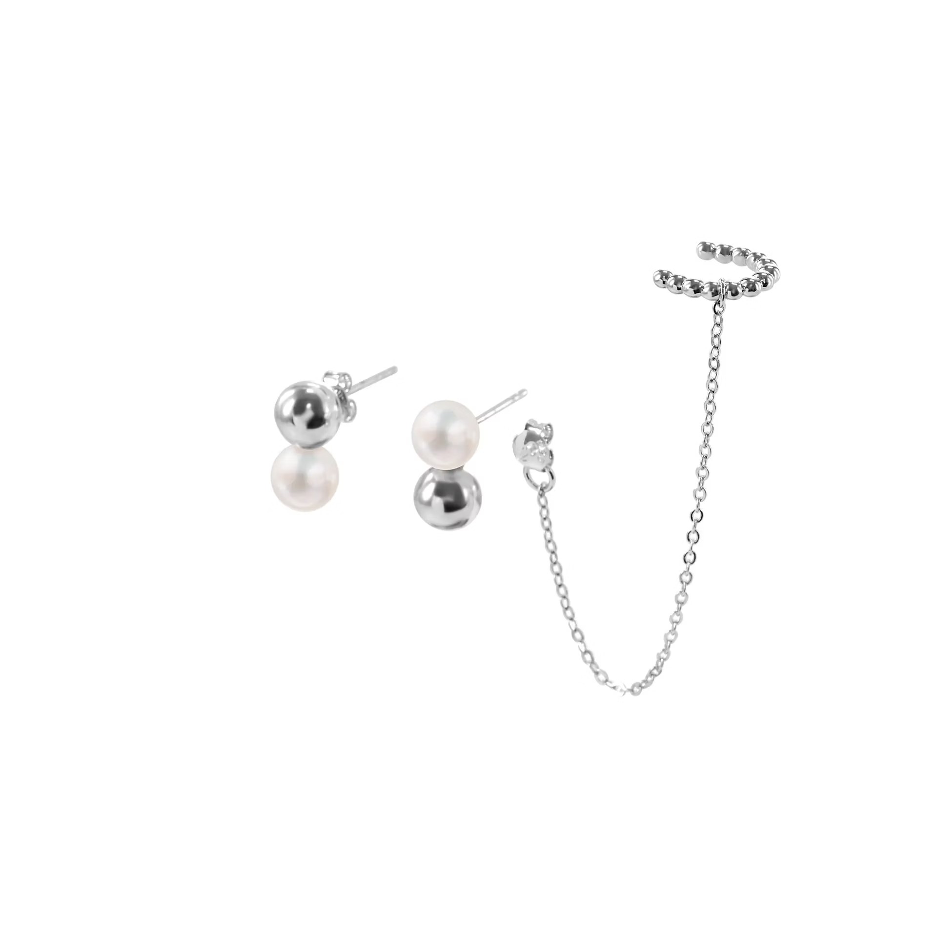 Bubble pearl earrings