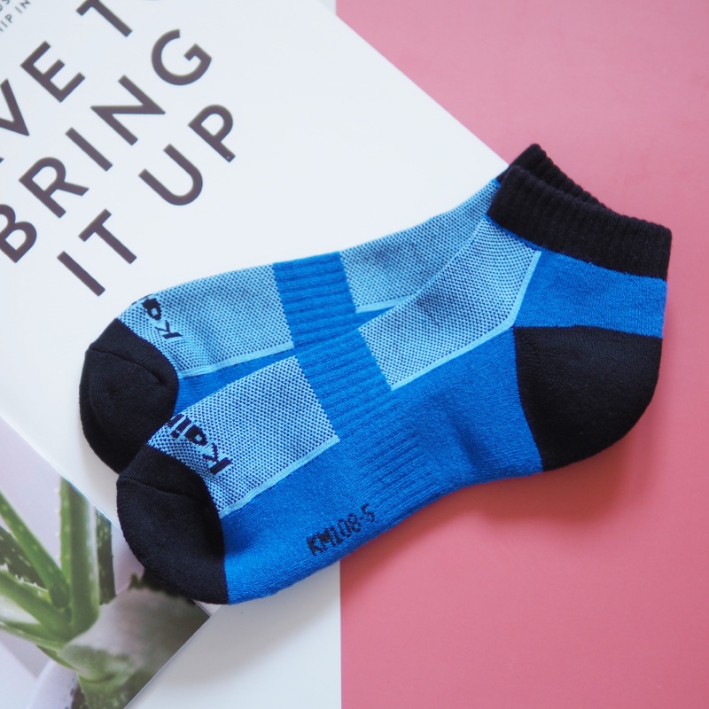 [Kaimei Cotton] 6 pairs set, MIT made in Taiwan, high quality and all-round, Kaimei’s exclusive high-efficiency deodorizing sports socks, classic blue style, , large