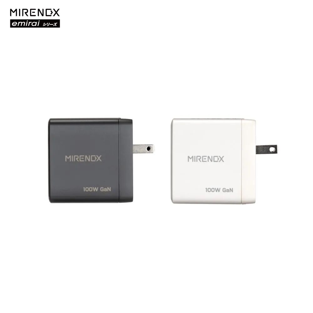【MIRENEX】emirai Gallium Nitride (GaN) Multi-Port Power Supply | Made in Taiwan [PD100W] | Black/White, , large