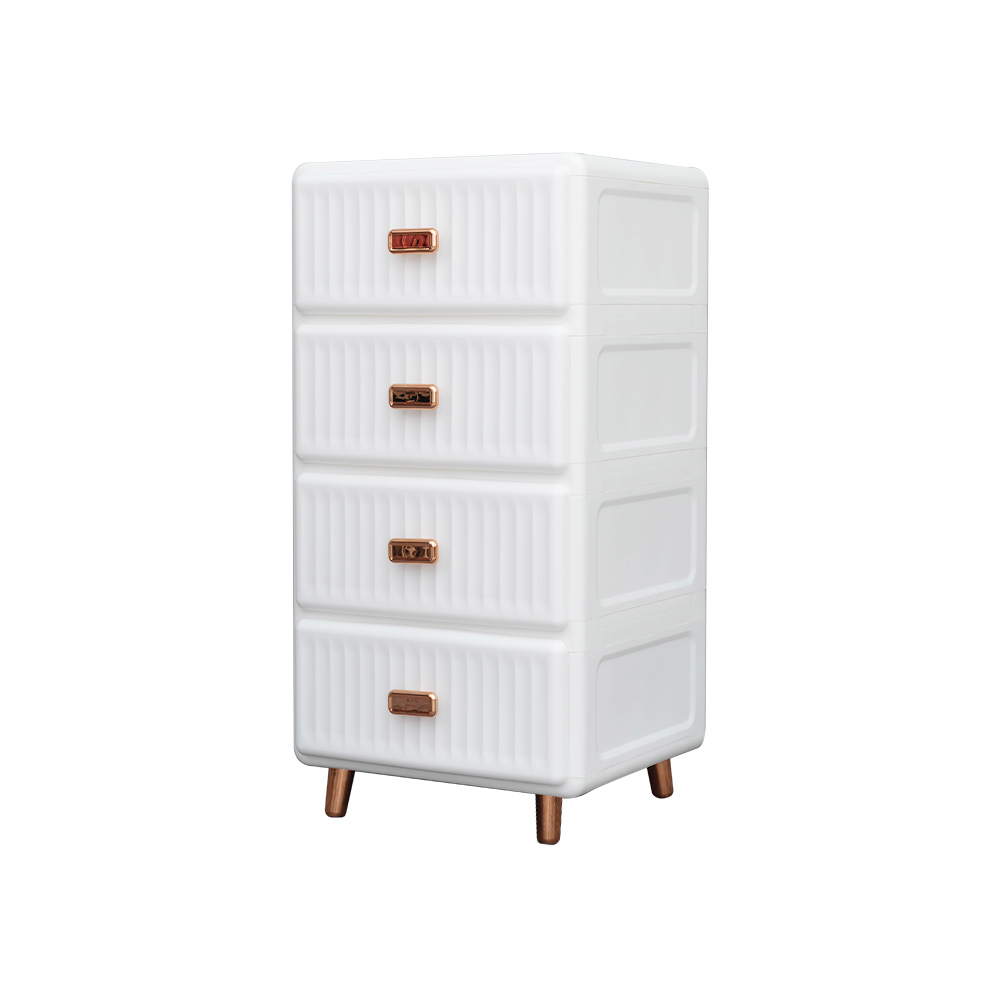 【Y HOUSE】Straight grain storage box, storage drawer, clothing storage, locker, plastic storage cabinet - four layers, , large