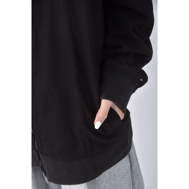 (XL) tommy hilfiger高領拉鍊黑色外套二手衣, , large