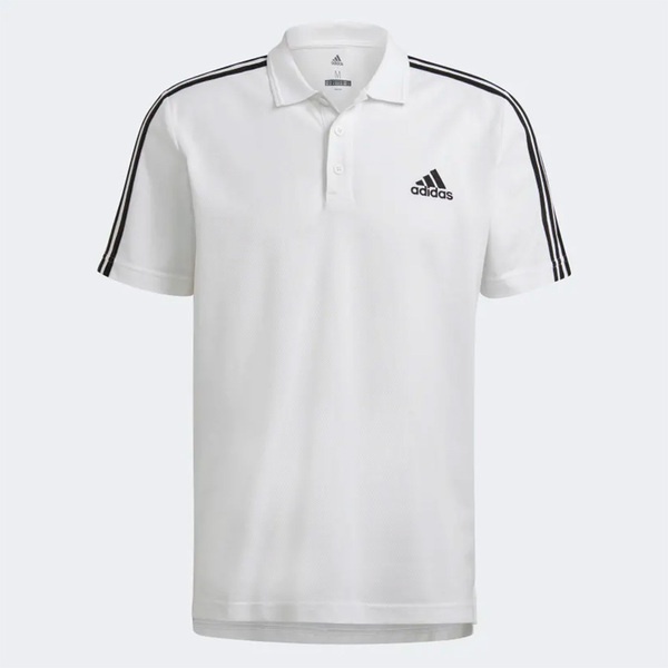 Adidas M 3S PQ PS 男 POLO衫 短袖 上衣 運動 休閒 舒適 吸濕 排汗 白 [GK9138], , large