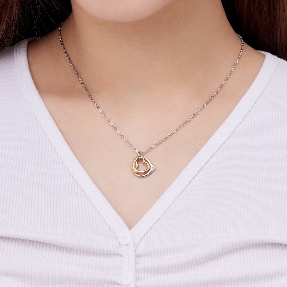 【ULOO】Twinkle 知心之契不鏽鋼項鍊-銀色 UN4000920, , large