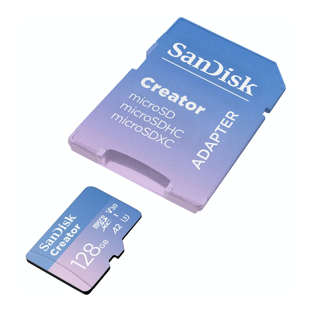 【SanDisk】 Creator 128G UHS-I U3 A2 V30 microSDXC 記憶卡, , large
