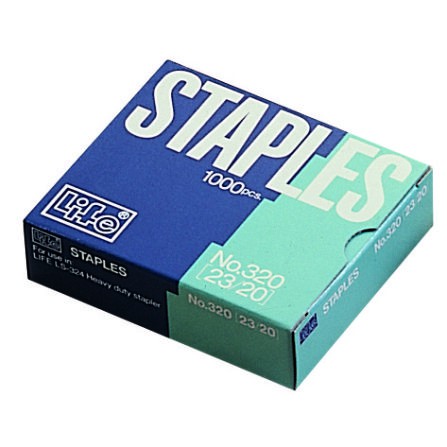 徠福 Life 釘書針(NO.320)規格:23/20(20mm)1000支, , large