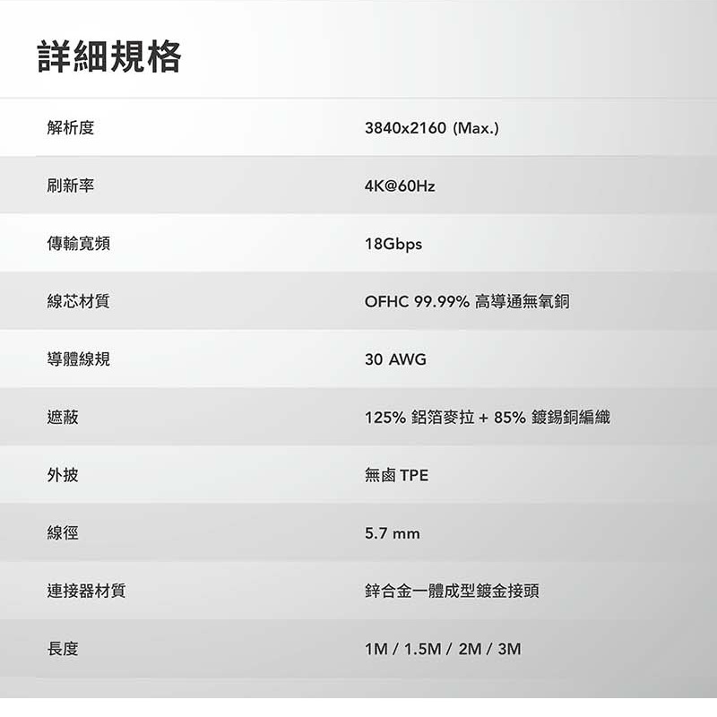 Avier AVGH2010BK PREMIUM G+ 4K HDMI線2M, , large
