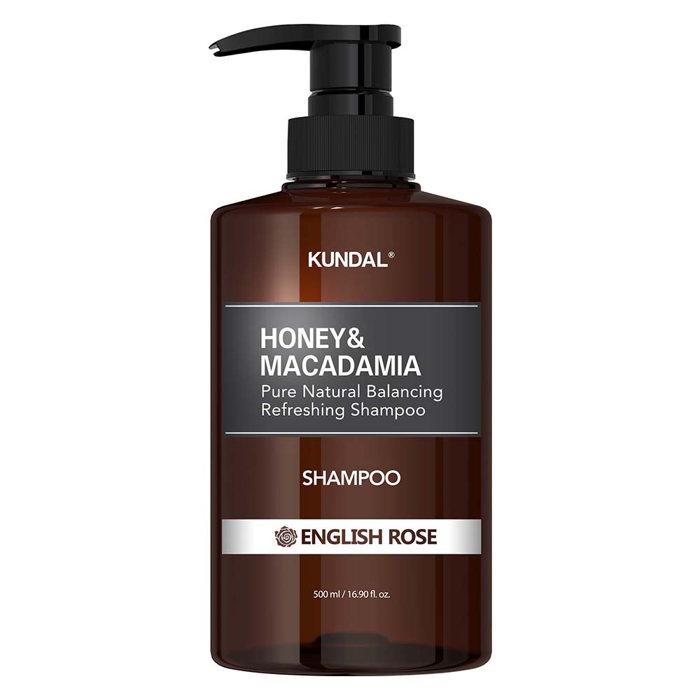 [巨林生化科技]【KUNDAL昆黛爾】HONEY&MACADAMIA Pure Natural Balancing Refreshing Shampoo 500ml(ENGLISH ROSE), , large